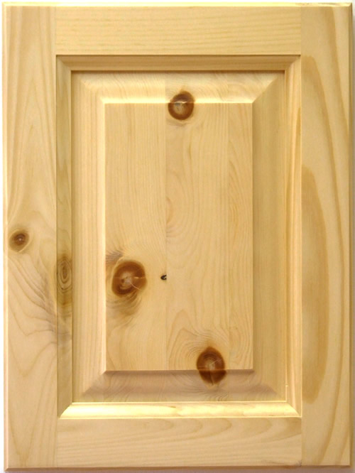 Tait Cabinet Door in knotty pine with lacquer finish